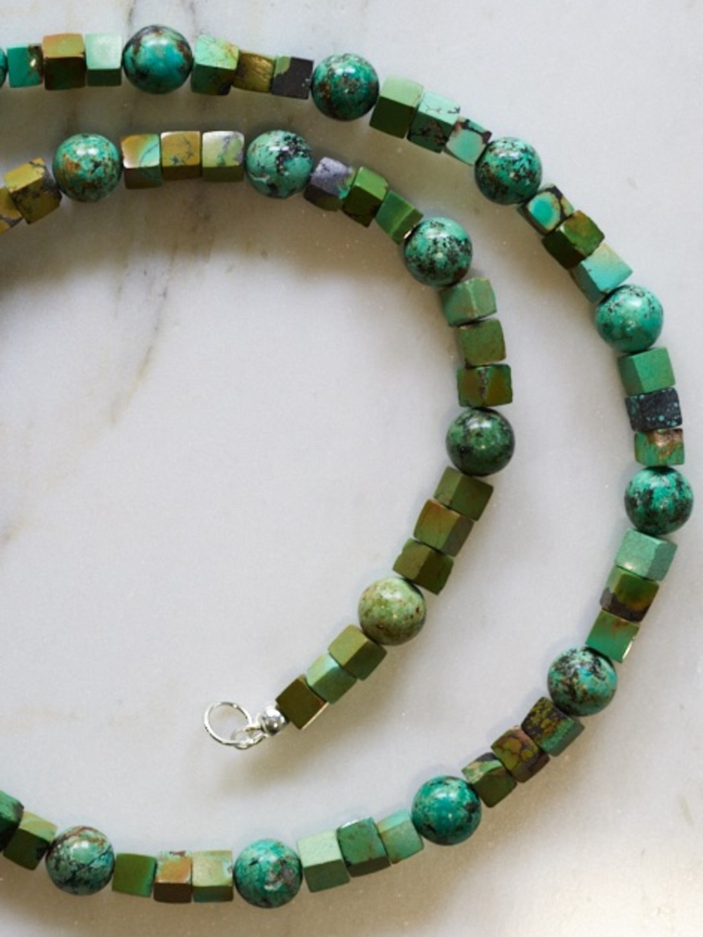 Vintage Green Turquoise Beaded Necklace